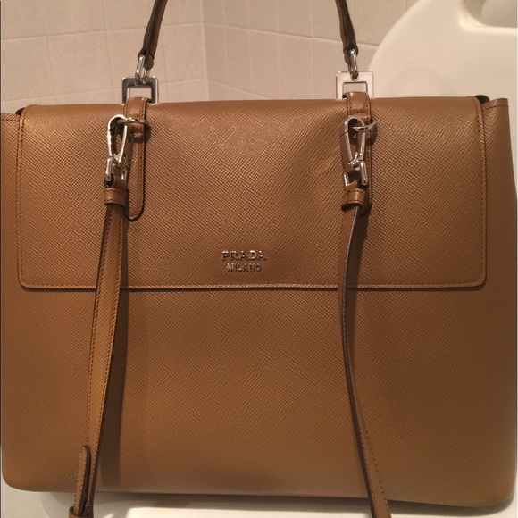 Prada Saffiano Flap Satchel - Picture 8 of 13